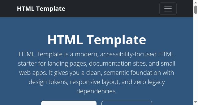 Screenshot of htmltemplate.org