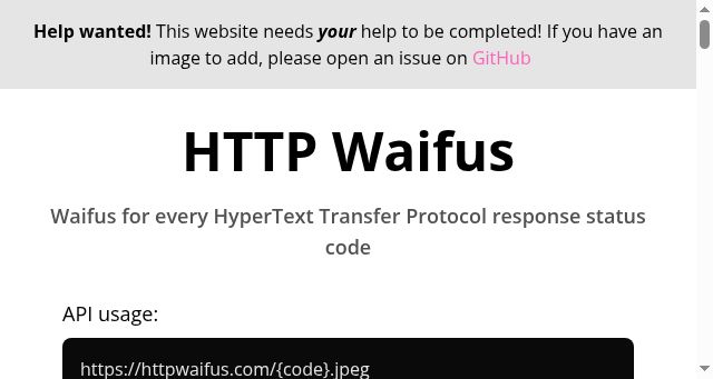 Screenshot of httpwaifus.com