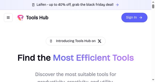 Screenshot of hubfortools.com