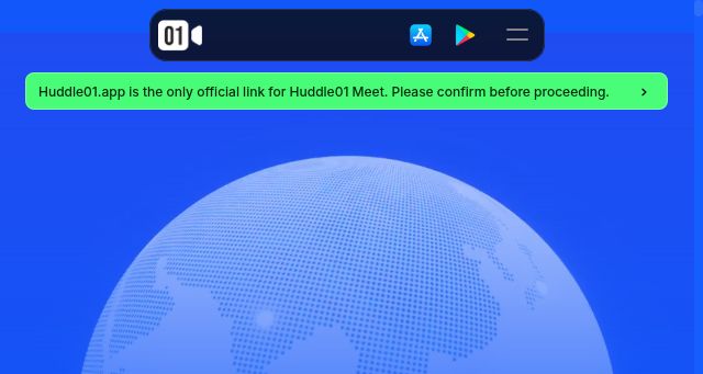 Screenshot of huddle01.network