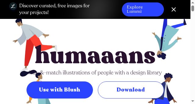 Screenshot of humaaans.com