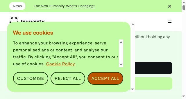 Screenshot of humanity.org