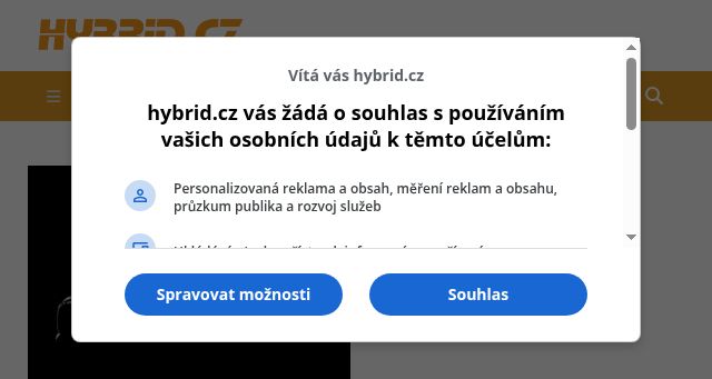 Screenshot of hybrid.cz