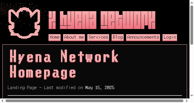 Screenshot of hyena.network
