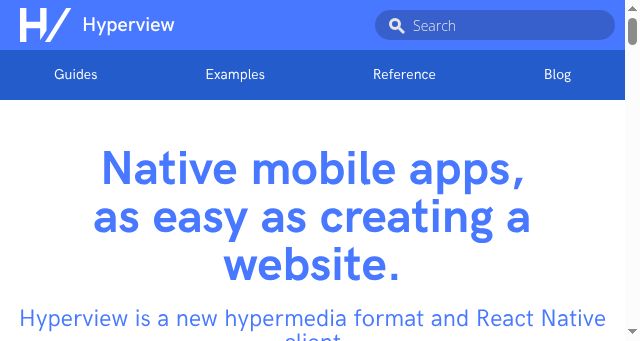 Screenshot of hyperview.org