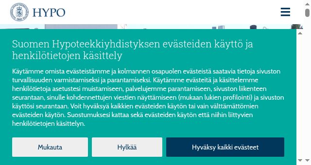 Screenshot of hypo.fi