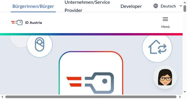 Screenshot of id-austria.gv.at