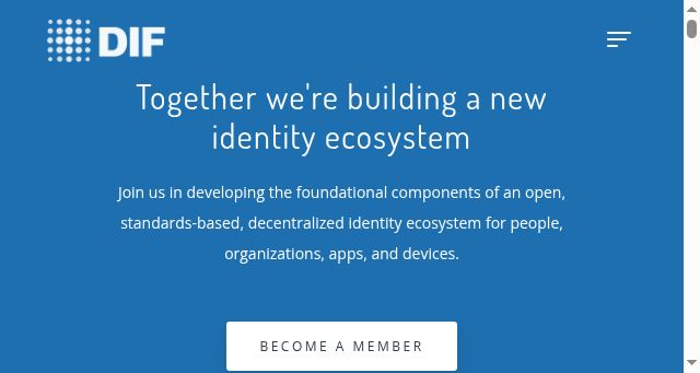 Screenshot of identity.foundation
