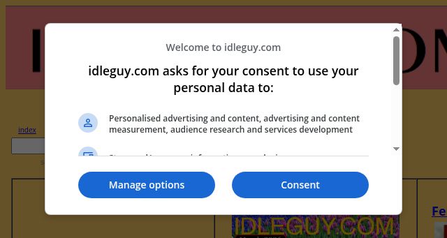 Screenshot of idleguy.com