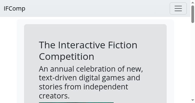 Screenshot of ifcomp.org