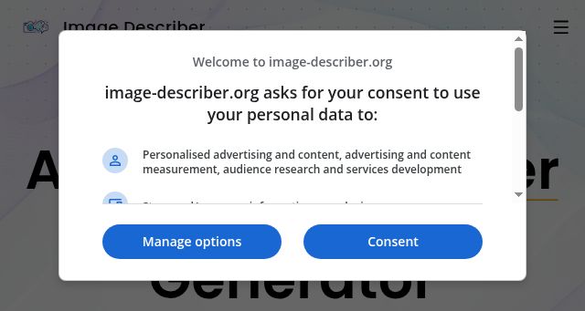 Screenshot of image-describer.org