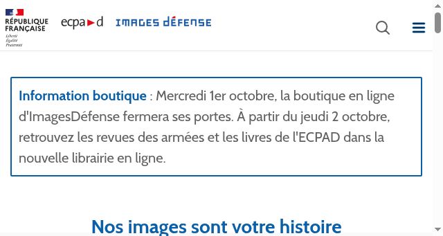 Screenshot of imagesdefense.gouv.fr