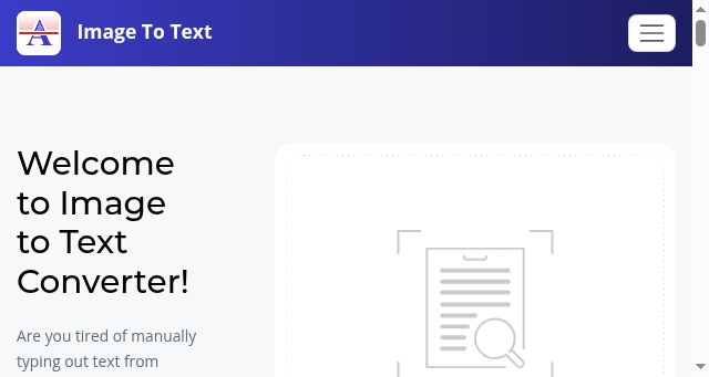 Screenshot of imagetotext.com