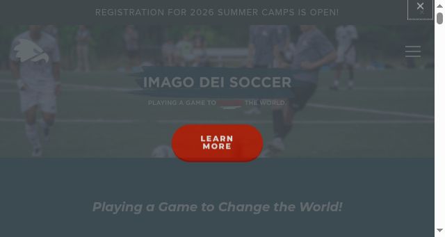 Screenshot of imagodeisoccer.com