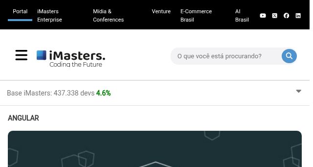 Screenshot of imasters.com.br