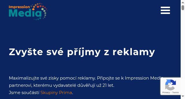 Screenshot of impressionmedia.cz
