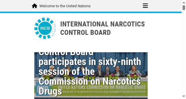 Screenshot of incb.org