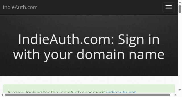 Screenshot of indieauth.com