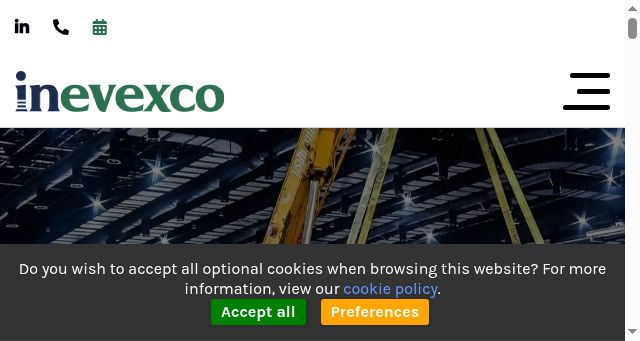 Screenshot of inevexco.co.uk