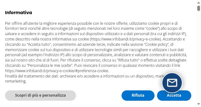 Screenshot of infobandi.it
