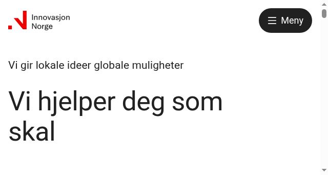 Screenshot of innovasjonnorge.no