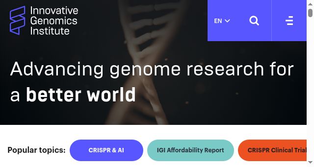 Screenshot of innovativegenomics.org
