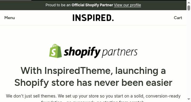 Screenshot of inspiredtheme.com