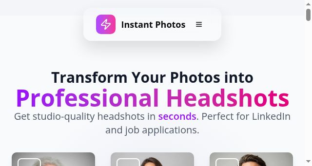Screenshot of instant.photos