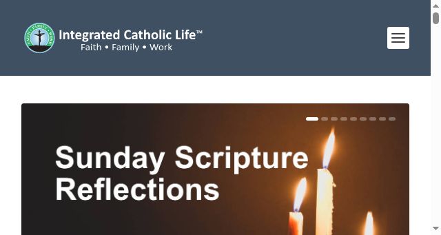 Screenshot of integratedcatholiclife.org