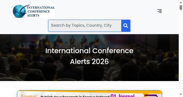 Screenshot of internationalconferencealerts.com