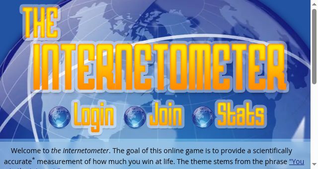 Screenshot of internetometer.com