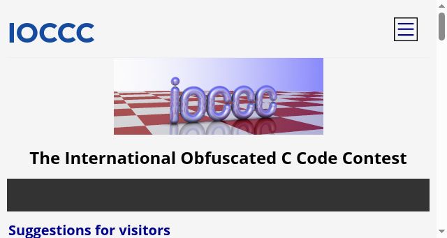 Screenshot of ioccc.org