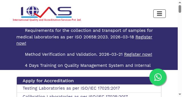 Screenshot of iqas.co.in