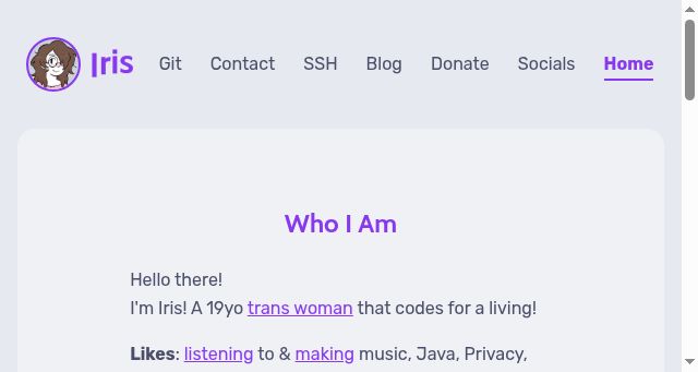 Screenshot of irisnk.me