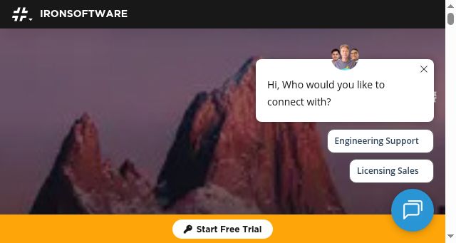 Screenshot of ironsoftware.com