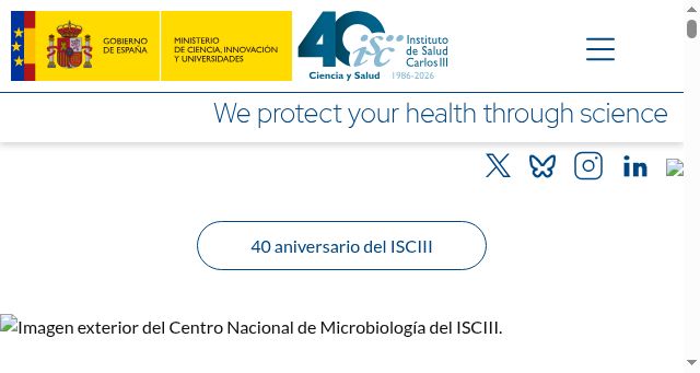 Screenshot of isciii.es