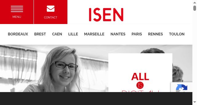 Screenshot of isen.fr