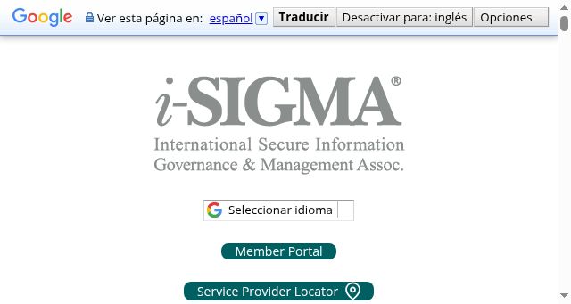 Screenshot of isigmaonline.org