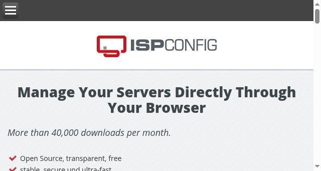 Screenshot of ispconfig.org