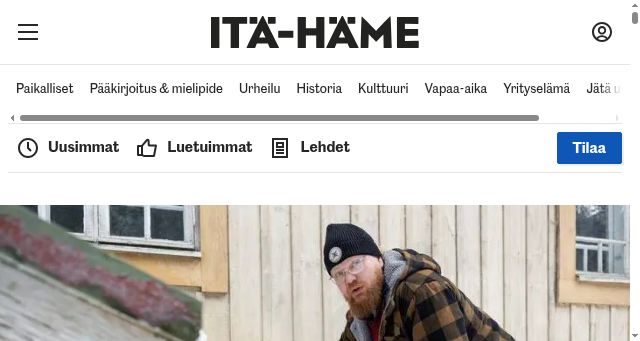 Screenshot of itahame.fi