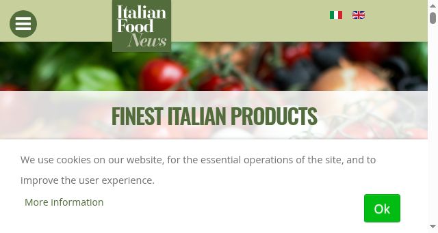 Screenshot of italianfoodnews.com