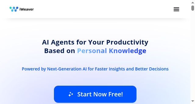 Screenshot of iweaver.ai
