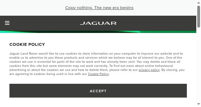 Screenshot of jaguar.co.nz