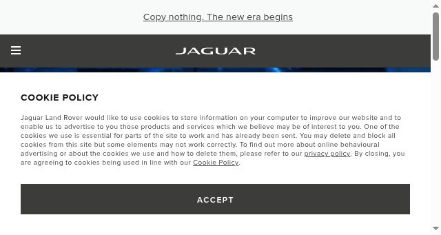 Screenshot of jaguar.com.hk