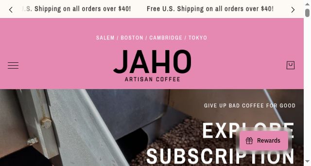 Screenshot of jaho.com