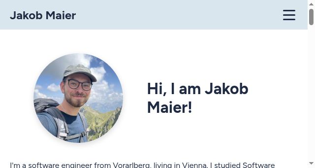 Screenshot of jakobmaier.at