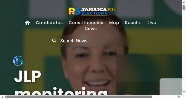 Screenshot of jamaica-elections.com