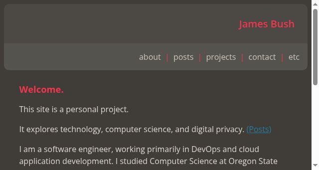 Screenshot of jamesbush.dev