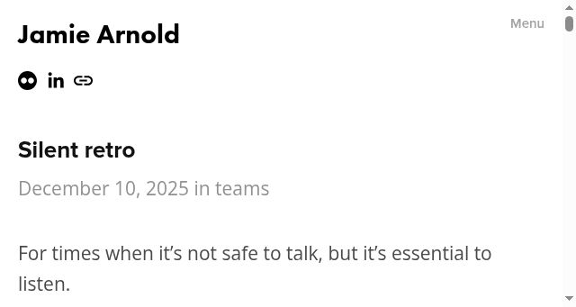 Screenshot of jamiearnold.com