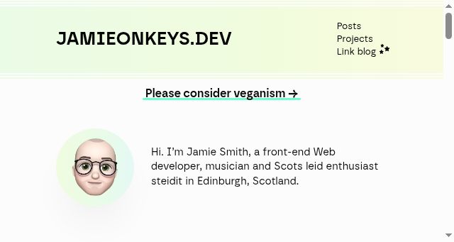 Screenshot of jamieonkeys.dev